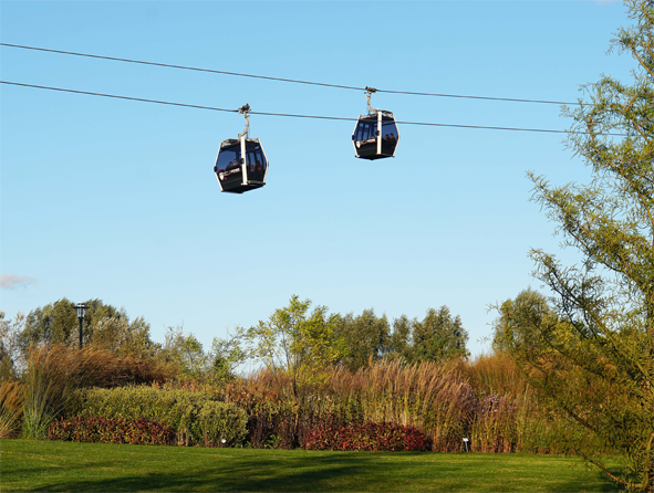 Extra für die IGA gebaut: Seilbahn