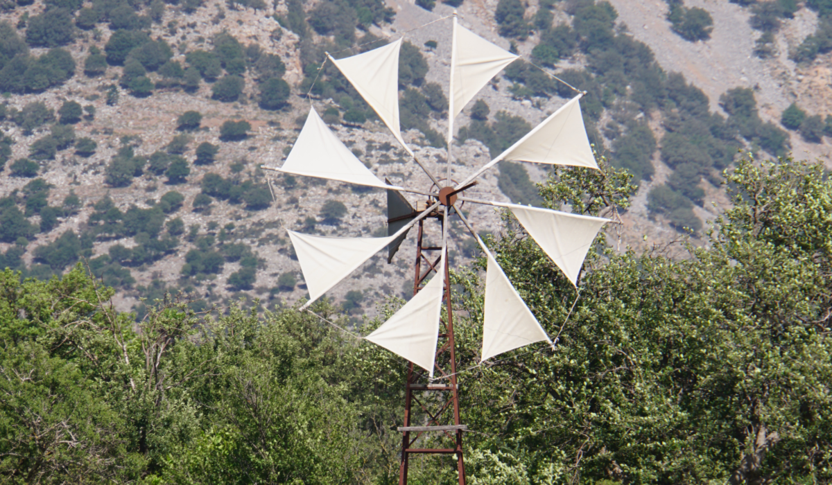 Windmühle auf der Lassiti-Hochebene