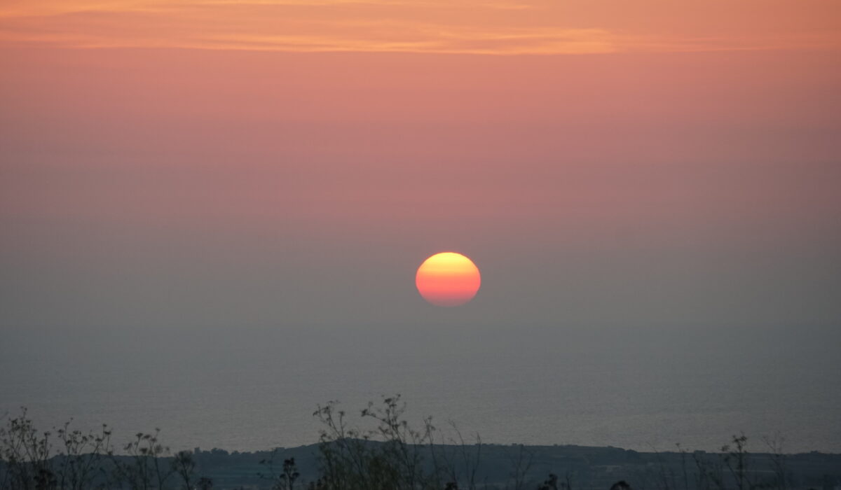 Sonnenuntergang vom Ghammar Hill