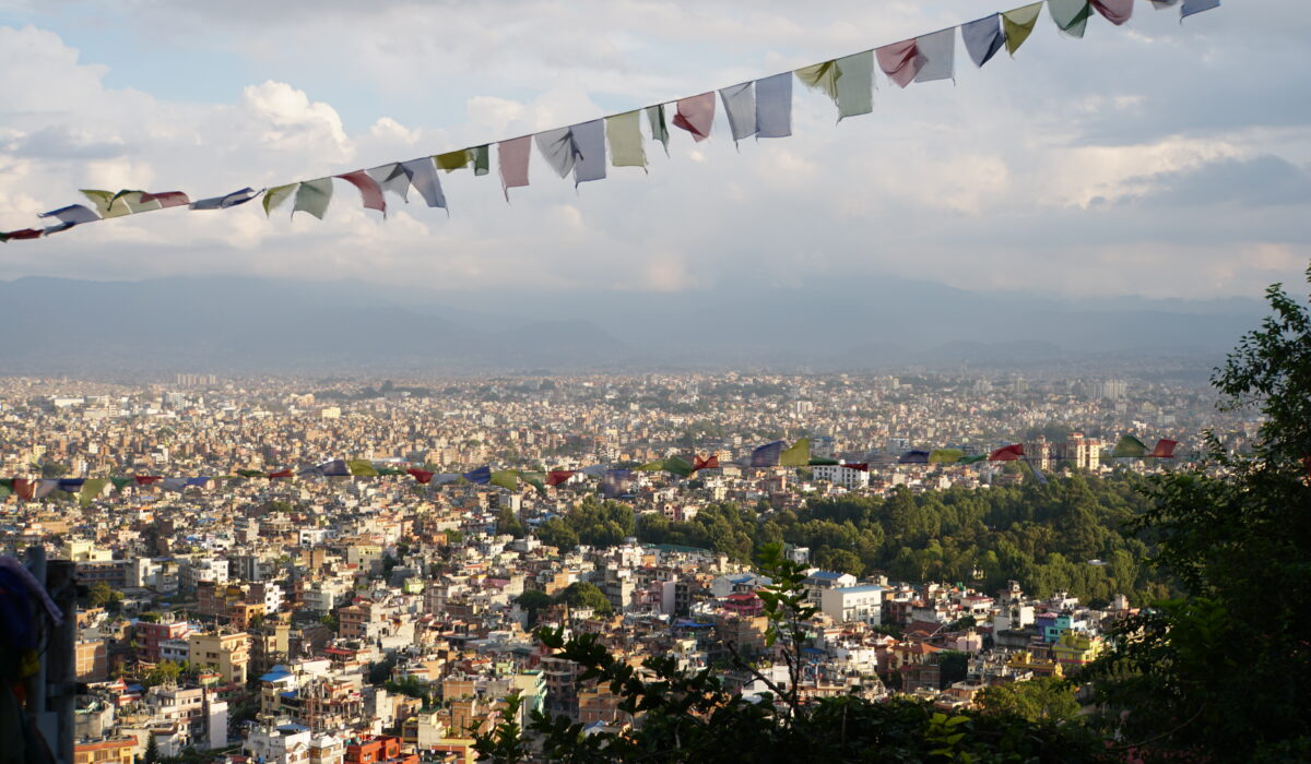 Blick auf Kathmandu von der Stupa Swayambhunath