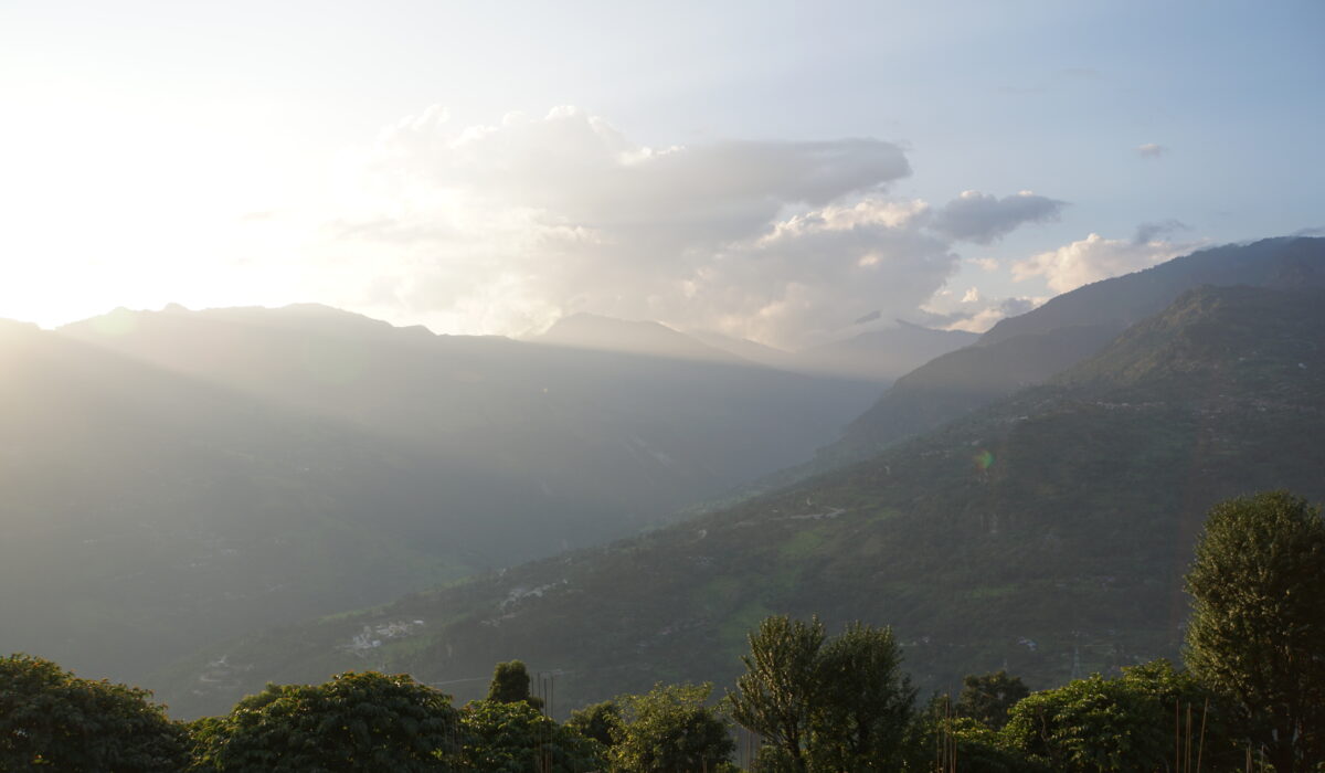 Blick ins Tal bei der Ankunft in Bas Kharka