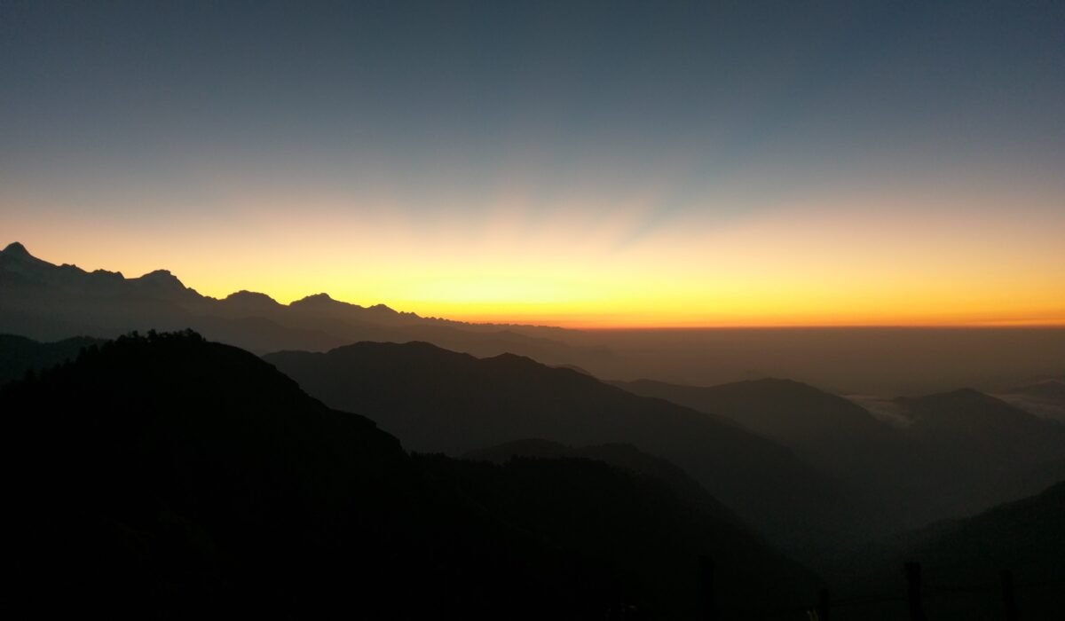 Sonnenaufgang auf dem Mohare Hill