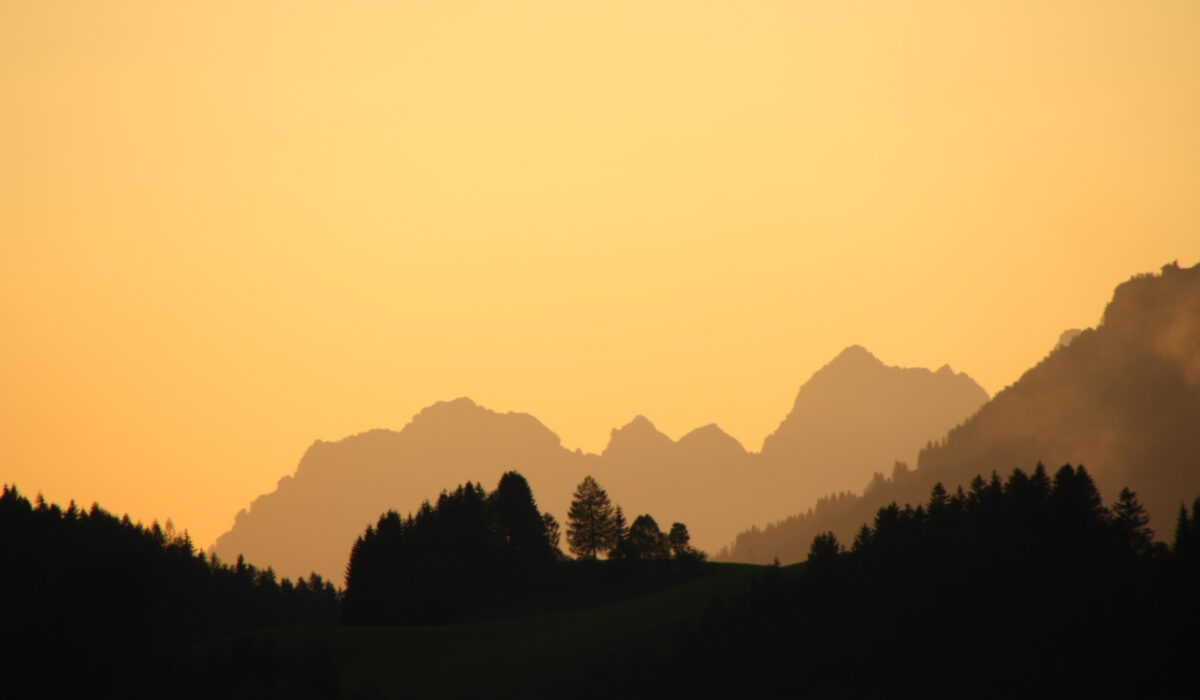 Sonnenuntergang am Embachhof